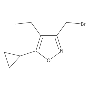 3-(Bromomethyl)-5-cyclopropyl-4-ethyl-1,2-oxazole Structure