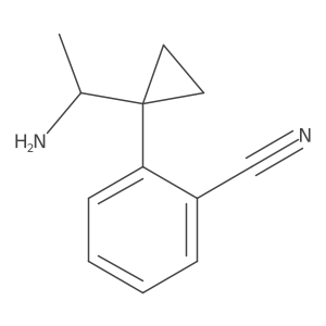 2-[1-(1-Aminoethyl)cyclopropyl]benzonitrile Structure
