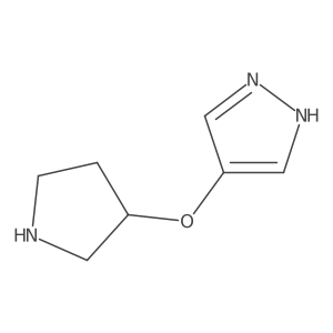 4-(Pyrrolidin-3-yloxy)-1H-pyrazole结构式