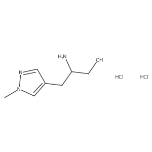 2-amino-3-(1-methyl-1H-pyrazol-4-yl)propan-1-ol dihydrochloride Structure