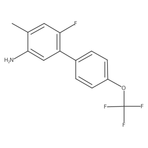 6-Fluoro-4-methyl-4'-(trifluoromethoxy)-[1,1'-biphenyl]-3-amine结构式