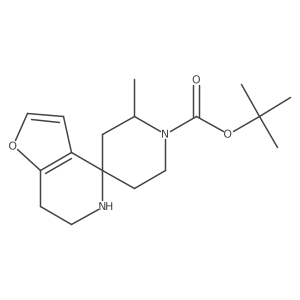 tert-butyl 6'-methyl-6,7-dihydro-5H-spiro[furo[3,2-c]pyridine-4,4'-piperidine]-1'-carboxylate Structure