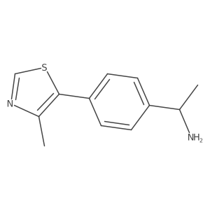 1-(4-(4-Methylthiazol-5-yl)phenyl)ethan-1-amine Structure