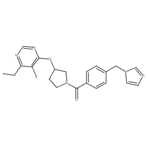 (4-((1H-imidazol-1-yl)methyl)phenyl)(3-((6-ethyl-5-fluoropyrimidin-4-yl)oxy)pyrrolidin-1-yl)methanone Structure