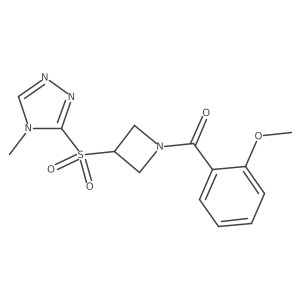 (2-methoxyphenyl)(3-((4-methyl-4H-1,2,4-triazol-3-yl)sulfonyl)azetidin-1-yl)methanone Structure
