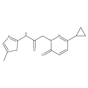 2-(3-cyclopropyl-6-oxopyridazin-1(6H)-yl)-N-(5-methylthiazol-2-yl)acetamide Structure
