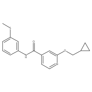 2-(cyclopropylmethoxy)-N-(3-(methylthio)phenyl)isonicotinamide结构式