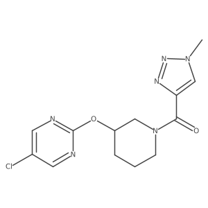 (3-((5-chloropyrimidin-2-yl)oxy)piperidin-1-yl)(1-methyl-1H-1,2,3-triazol-4-yl)methanone结构式
