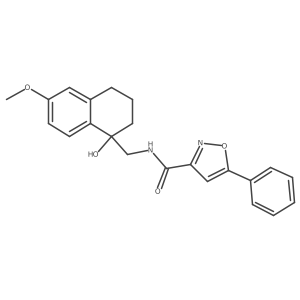 N-((1-hydroxy-6-methoxy-1,2,3,4-tetrahydronaphthalen-1-yl)methyl)-5-phenylisoxazole-3-carboxamide Structure