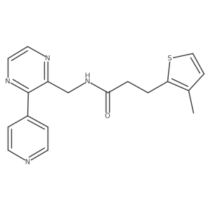 3-(3-methylthiophen-2-yl)-N-{[3-(pyridin-4-yl)pyrazin-2-yl]methyl}propanamide结构式