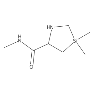 N,3,3-trimethyl-1,3-azasilolidine-5-carboxamide结构式