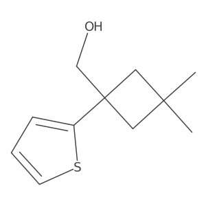 (3,3-Dimethyl-1-(thiophen-2-yl)cyclobutyl)methanol结构式