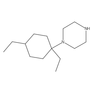 1-(1,4-Diethylcyclohexyl)piperazine Structure