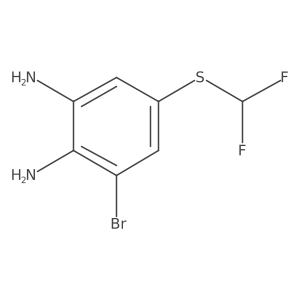 5-[(Difluoromethyl)thio]-3-bromobenzene-1,2-diamine结构式