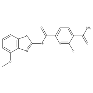6-chloro-N2-(4-methoxy-1,3-benzothiazol-2-yl)pyridine-2,5-dicarboxamide Structure
