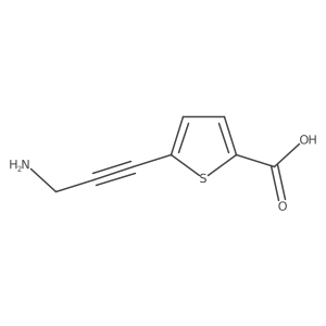 5-(3-Aminoprop-1-yn-1-yl)thiophene-2-carboxylic acid结构式
