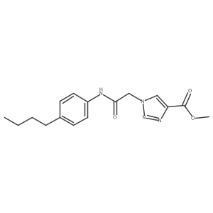 methyl 1-{[(4-butylphenyl)carbamoyl]methyl}-1H-1,2,3-triazole-4-carboxylate结构式