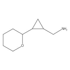 [2-(Oxan-2-yl)cyclopropyl]methanamine结构式