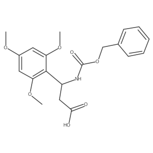 (3S)-3-{[(benzyloxy)carbonyl]amino}-3-(2,4,6-trimethoxyphenyl)propanoic acid结构式