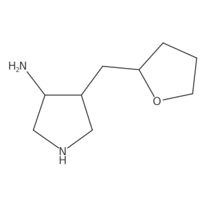 rac-(3R,4R)-4-[(oxolan-2-yl)methyl]pyrrolidin-3-amine Structure