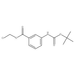Chloromethyl 3-{[(tert-butoxy)carbonyl]amino}benzoate结构式