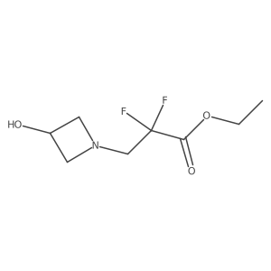 Ethyl 2,2-difluoro-3-(3-hydroxyazetidin-1-yl)propanoate结构式
