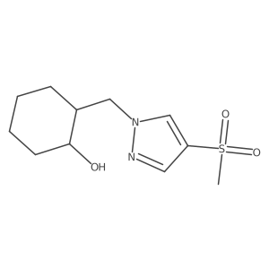 2-[(4-methanesulfonyl-1H-pyrazol-1-yl)methyl]cyclohexan-1-ol Structure