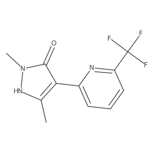 1,3-dimethyl-4-[6-(trifluoromethyl)pyridin-2-yl]-1H-pyrazol-5-ol结构式