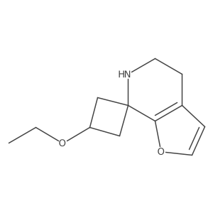 3-ethoxy-5',6'-dihydro-4'H-spiro[cyclobutane-1,7'-furo[2,3-c]pyridine]结构式