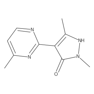 1,3-dimethyl-4-(4-methylpyrimidin-2-yl)-1H-pyrazol-5-ol结构式