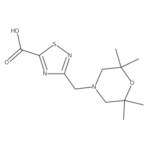 3-[(2,2,6,6-Tetramethylmorpholin-4-yl)methyl]-1,2,4-thiadiazole-5-carboxylic acid结构式