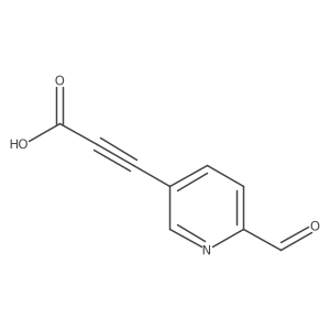 3-(6-Formylpyridin-3-yl)prop-2-ynoic acid Structure