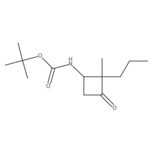 tert-butyl N-(2-methyl-3-oxo-2-propylcyclobutyl)carbamate Structure