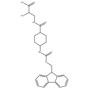 (2S)-2-hydroxy-3-{[(1rs,4rs)-4-({[(9H-fluoren-9-yl)methoxy]carbonyl}amino)cyclohexyl]formamido}propanoic acid结构式