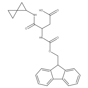 3-({[(9H-fluoren-9-yl)methoxy]carbonyl}amino)-3-({spiro[2.2]pentan-1-yl}carbamoyl)propanoic acid结构式
