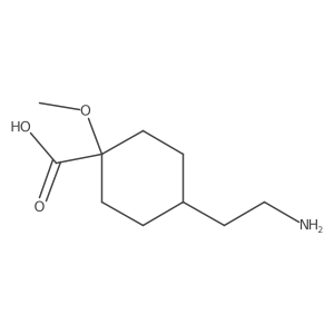4-(2-Aminoethyl)-1-methoxycyclohexane-1-carboxylic acid Structure