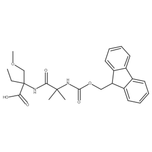 2-[2-({[(9H-fluoren-9-yl)methoxy]carbonyl}amino)-2-methylpropanamido]-2-(methoxymethyl)butanoic acid结构式