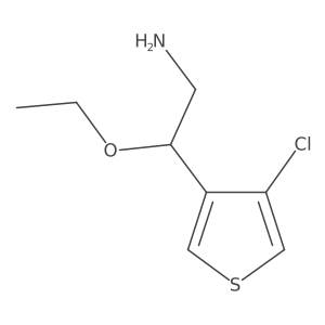 2-(4-Chlorothiophen-3-yl)-2-ethoxyethan-1-amine结构式