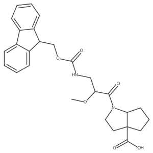 1-[3-({[(9H-fluoren-9-yl)methoxy]carbonyl}amino)-2-methoxypropanoyl]-octahydrocyclopenta[b]pyrrole-3a-carboxylic acid Structure