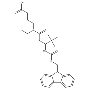 4-[N-ethyl-3-({[(9H-fluoren-9-yl)methoxy]carbonyl}amino)-4,4-dimethylpentanamido]butanoic acid Structure