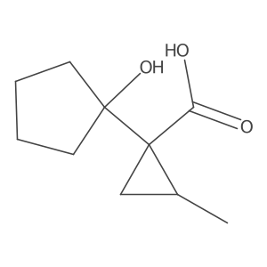 1-(1-Hydroxycyclopentyl)-2-methylcyclopropane-1-carboxylic acid Structure