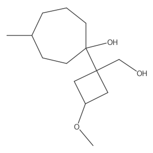 1-[1-(Hydroxymethyl)-3-methoxycyclobutyl]-4-methylcycloheptan-1-ol结构式