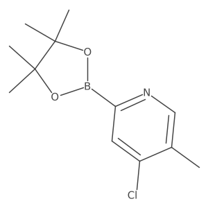 (4-Chloro-5-methylpyridin-2-YL)boronic acid pinacol ester结构式