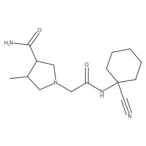 (3s,4s)-1-{[(1-Cyanocyclohexyl)carbamoyl]methyl}-4-methylpyrrolidine-3-carboxamide Structure