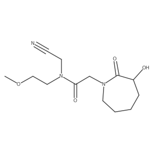 N-(Cyanomethyl)-2-(3-hydroxy-2-oxoazepan-1-yl)-N-(2-methoxyethyl)acetamide结构式