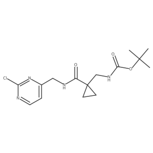 Tert-butyl N-[[1-[(2-chloropyrimidin-4-yl)methylcarbamoyl]cyclopropyl]methyl]carbamate Structure