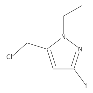 5-(Chloromethyl)-1-ethyl-3-iodopyrazole结构式