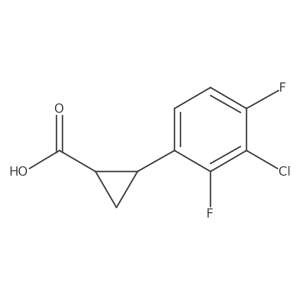 rac-(1R,2R)-2-(3-chloro-2,4-difluorophenyl)cyclopropane-1-carboxylic acid Structure