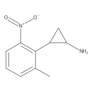rac-(1R,2S)-2-(2-methyl-6-nitrophenyl)cyclopropan-1-amine结构式