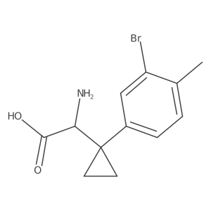 2-Amino-2-[1-(3-bromo-4-methylphenyl)cyclopropyl]acetic acid Structure
